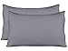 AUCOCU Stretch Jersey Pillow Cases with Invisible Zipper, Universal Size fit All King, Queen and Standard Size Pillows, Modal Rayon Spandex 180 Gram, Soft Than Cotton, Pack of 2, Gray