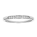 Vir Jewels 1/10 cttw Diamond Wedding Band for Women, 10K White Gold Wedding Band with 10 Stones Prong Set, Size 4.5-10