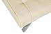 DHP Emily 71 Inch Futon Sofa Bed in Faux Leather, Armless Upholstered Couch Sleeper with Tufted Back and Seat, Mid-Century Modern, Vanilla