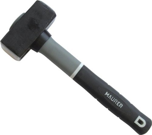 WeGeek, Maurer_Plus Hammer for Mason, 800 g. Two-Component TPR Handle in Rubber and Fibreglass with Protective Collar. Forged Steel Head