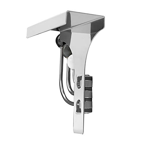 MSOO Over-The-Door Hook Rack Metal 3 Hooks Hanger Storage Holder Hanging Coat Hat (A)