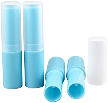 HugeDE 4ml Empty Plastic Lip Balm Tubes Lip Gloss Container Lipstick Container Holder with Cap 20 Pcs