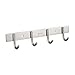 HI HOMEIDEAS Coat Hook Rack Wall Mounted 11-Inch SUS304 Stainless Steel Brushed Nickel Hook Rail with 4 Heavy Duty Hooks