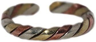 goldenlinesUnisex Modern Copper Band Ring, Meditation Ring, US7.75 and Up, 4mm Face, White Metal