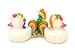 4E's Novelty Unicorn Rubber Duckies Pack of 12 Cute Rubber Ducks for Baby Ducky’s Kids Bath Tub Toys 2.5 X 3 inches