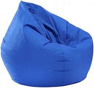 IRRIS Waterproof Bean Bag Chair Large Stuffed Storage Bean Bag Oxford Chair Cover for Kids, Teens and Adults Lounger Sack Material: Cloth. Machine Washable Removable Slip Cover. (Blue)