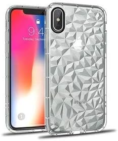 iPhone X/XS Diamond Pattern Clear Case {Protection & Style} by Jazliv
