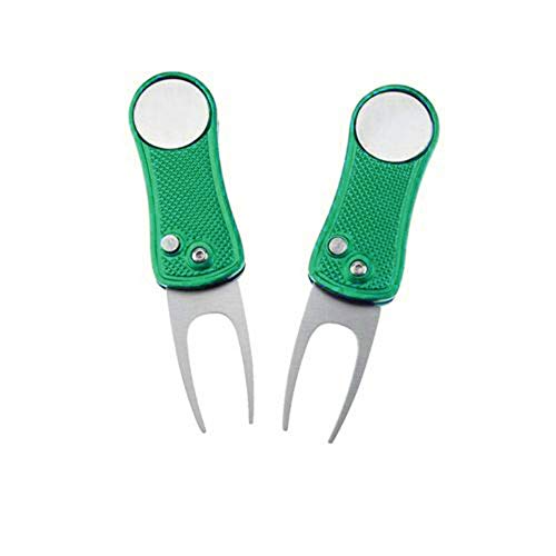 WESTRONG Golf Divot Repair Tool, Foldable Magnetic Pop-up Button Stainless Steel Switchblade with Detachable Golf Ball Marker
