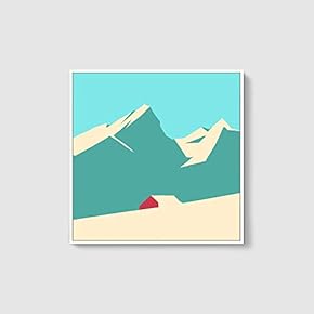 Framed Canvas Home Artwork Decoration Night Canvas Wall Art for Living Room, Bedroom - 16x16 inches
