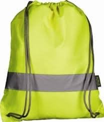 Reflective Drawstring Backpack - Lightweight Neon Sports Sackpack Bag with High Visibility and Adjustable Cinch Straps - Perfect for Travel, School, Cucling, Dog Walking, Day Trips & More