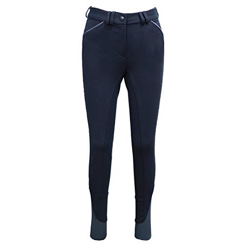 image for HR Farm Ladies Middle Rise Full Seat Silicone Knit Breeches Women Ridi