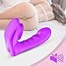 Smart Heating Wearable Vibrator, G-Spot Clitoris 2 in 1 Stimulation with 7 Powerful Vibrating Modes,Waterproof Realistic Dildo Vibrator Sex Toys for Woman and Couples
