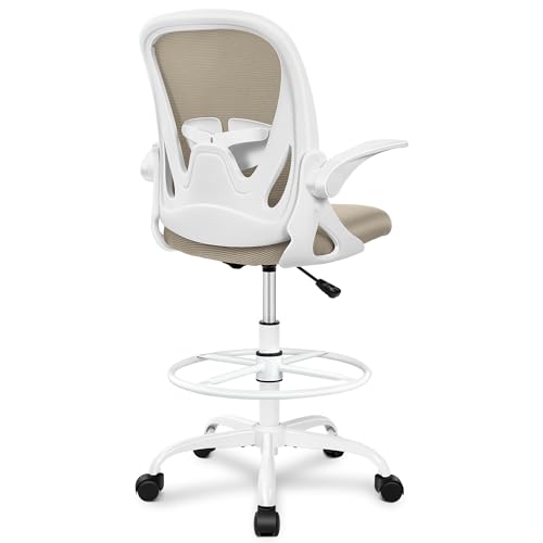 Primy Drafting Chair Tall Office Chair with Flip-up Armrests