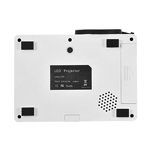 Eboxer Mini Portable Home Theater LED Projector 1080P HD HDMI Media Player for Home Theater Support HDMI, AV, USB, Micro SD Input. (White) - Thumbnail 6