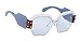 Oversized Sunglasses for Women Semi Rimless Trendy Candy Color Designer Glasses