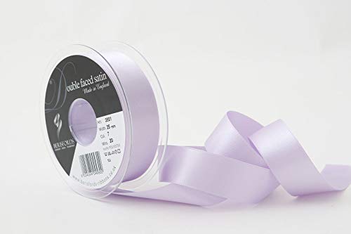 Berisfords 3501 Satinband, doppelseitig, 25 mm, Heliotrop 7, 10,5 x 10,5 x 3 cm Doppelseitiges Band, Polyester, Satin, Heliotrop