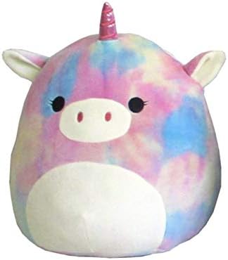 Squishmallows 8” Super Soft Plush Toy Pillow Pet Animal Pillow Pal Buddy Tye Dye Blue Pink –Theo The Unicorn