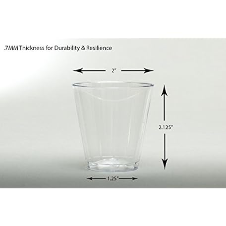 Mua 100 Shot Glasses Premium 2oz Clear Plastic Disposable Cups, Perfect ...