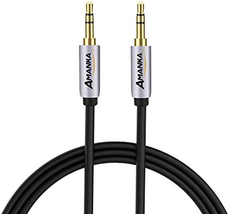 AMANKA Audio cable Stereo 3.5mm Premium Auxiliary Audio Cord - Aux Audio Jack Cord Line for Headphones, Pod, Phone, Pad, Home/Car Stereos and More