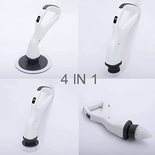 4 in 1 Cordless Electric Spin Scrubber Drill Brush Set Handheld Power Drill Cleaning Tool Kits