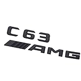 Ricoy Matt Black Rear 3D C63 AMG Letters Emblem Badge Sticker Logo For Mercedes-Benz C CL CLS E S SL