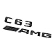 Ricoy Matt Black Rear 3D C63 AMG Letters Emblem Badge Sticker Logo For Mercedes-Benz C CL CLS E S SL
