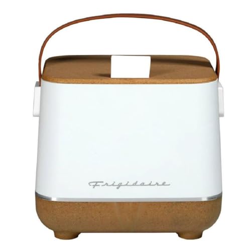 1 cu. ft. 6-Can Retro Mini Fridge in White Cork
