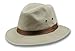 Dorfman Pacific Men's One-Piece Canvas Faux Leather-Trim Safari Hat