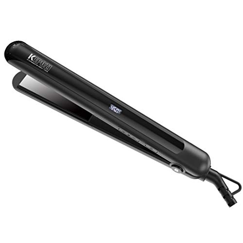 KIPOZI Profession Hair Straightener, 1 Inch Ceramic Flat Iron for Hair Dual Voltage flat Iron with Adjustable Temperature, Digital Dispaly, Black