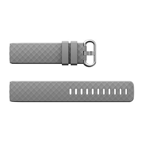 MoreToys Compatible Fitbit Charge 3 Band, Silicone Replacement Accessory Sport Wristband Watch Strap Bracelet Fitbit Charge 3 Fitness Tracker (Gray)