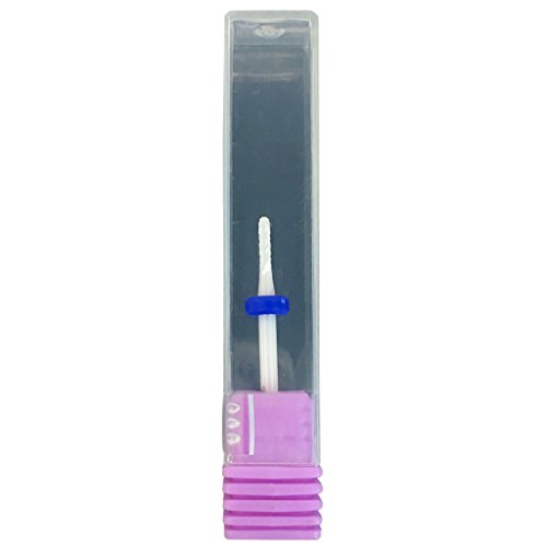 Beauticom Professional USA Ceramic White Round Bit Nail Drill (Grit: MEDIUM) 3/32" Shank Size