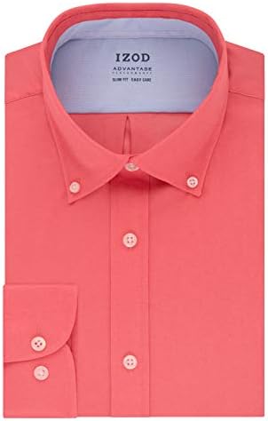IZOD Men's Dress Shirt Slim Fit Stretch 