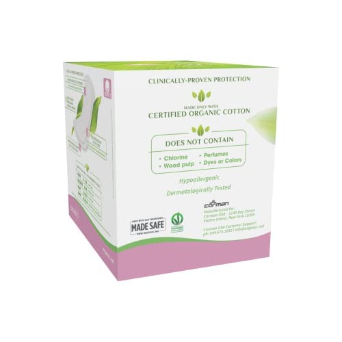 Organyc 100% Certified Organic Cotton Inside and Out Folded Panty Liner, Ultra Thin, Light Flow, 24 Count