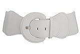 TFJ Women Fashion Belt Hip High Waist Elastic Band Plus Size M L Xl Pure True White