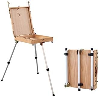 イーゼル ボックス木製イーゼル水彩ボックスアートツールボックスを絵画ポータブルポータブルアルミ合金脚スケッチオイル 激安格安割引情報満載 Xq 11 21