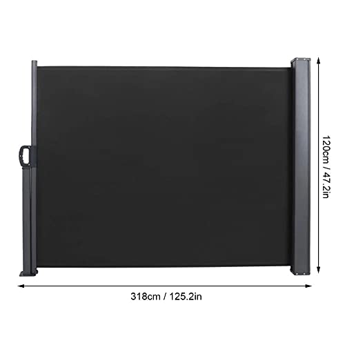 NOBUNO Markise Seitenmarkise, einziehbarer Outdoor-Bildschirm für Garten, Polyester-Stoffe einziehbarer Außenbildschirm… – Bild 8