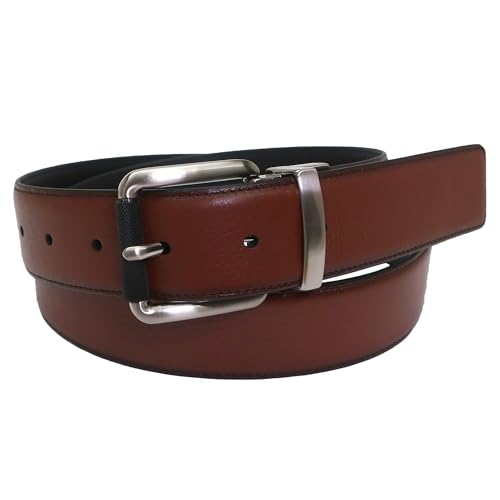 IZOD Mens Reversible Leather Belt Black