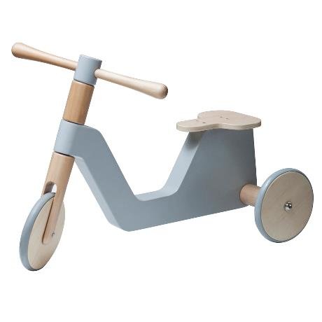 Sebra Scooter, grau Tretauto Dreirad Laufrad 59cm x 31,5cm x 41,5cm Birkenholz und Samakbaum grau Neutral Junge Mädchen Gesch