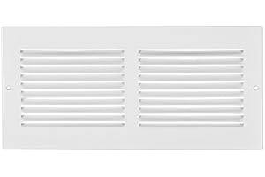 Imperial RG0392 12x8 Sidewall Grill White Metal
