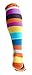 Compression Socks (1 pair) for Women & Men by Wave (Happy Stripes, S/M)