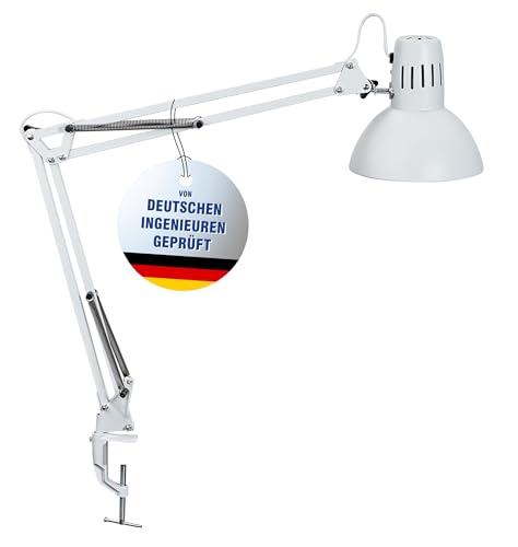 MAUL Lampada da scrivania MAULstudy bianca con morsetto E27 LED
