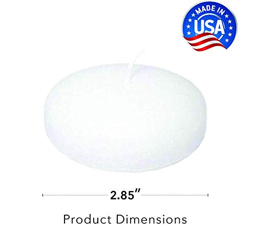 Stock Your Home 10 Hour Burning White Unscented Classic Floating Candles for Weddings, Parties, Special Occasions and Home Decorations (Set of 24)