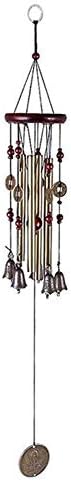 Jushi Japanes Style Wind Bells Metal Wind Chimes with Chinese Coin Pendant Furnishing Hanging Bell Ornament Window Decoration