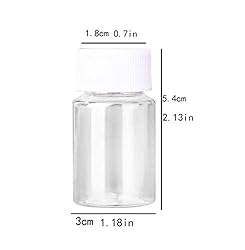 HLLMX 8 PCS Plastic Clear Empty Bottle Pill Bottle