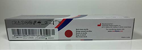 MedBlades Disposable Scalpel #15, with Stainless Steel Blades with Plastic Scalpel Handle, Sterile, Individually Sealed, Box of 10 for Craft, Hobby, Dermaplaining, Podiatry & More - Thumbnail 5