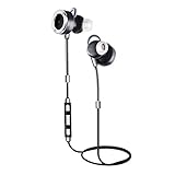 Simptech Wireless Bluetooth Headset Stereo Earbuds -Sweatproof Sports In Ear Headphones, Adjustable Earhook Design Earphones ,Noise Cancelling With Microphone (Black)