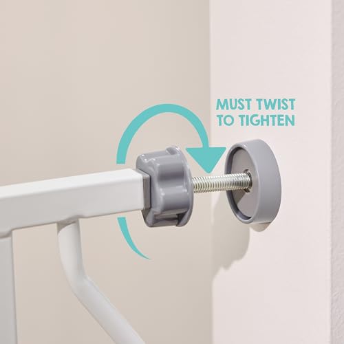 Regalo Walk Thru Easy Step Gate - White, Fits Gaps Between 29" - 37.5" Wide and 30" Tall