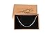NAGHC 925 Sterling Silver Chain 0.8MM Delicate Box Chain - Italian Necklace Chain - Super Thin & Strong Lovely Chain