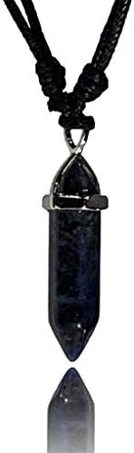 Earth Accessories Crystal/Stone Pendant Necklace - with Amethyst, Rose Quartz, Jade, Turquoise, and More …