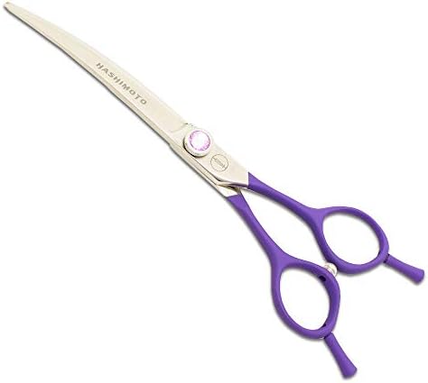HASHIMOTO Curved Scissors for Dog Grooming,6.5 inches,Comfortable Handle,Design for Professional Groomer.